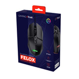 Trust GXT 109 Felox mus Spil Højre hånd USB Type-A Optisk 6400 dpi