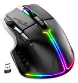 Spirit of Gamer PRO M5 DARK WIRELESS mus Spil Højre hånd RF Wireless + Bluetooth + USB Type-C Optisk 8000 dpi