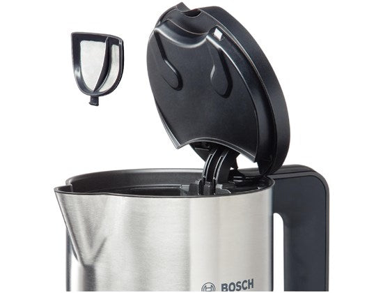 Bosch TWK8611P elkedel 1,5 L 2400 W Anthracit, Rustfrit stål, Hvid
