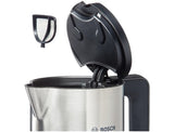 Bosch TWK8611P elkedel 1,5 L 2400 W Anthracit, Rustfrit stål, Hvid
