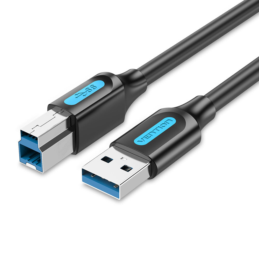 Vention COOBI USB-kabel USB 3.2 Gen 1 (3.1 Gen 1) 3 m USB A USB B 5 Gbit/sek. Sort