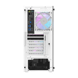 Darkflash DK351 computerkasse (hvid) + 4 RGB-ventilatorer