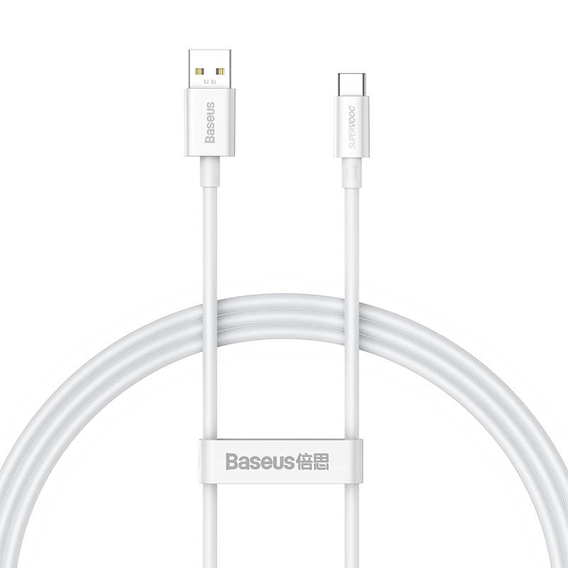 Baseus Superior-serien Kabel USB til USB-C, 65W, PD, 1m (hvid)
