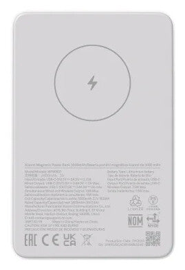 Xiaomi WPB0507 powerbank Lithium-Ion (Li-Ion) 5000 mAh Trådløs opladning Hvid