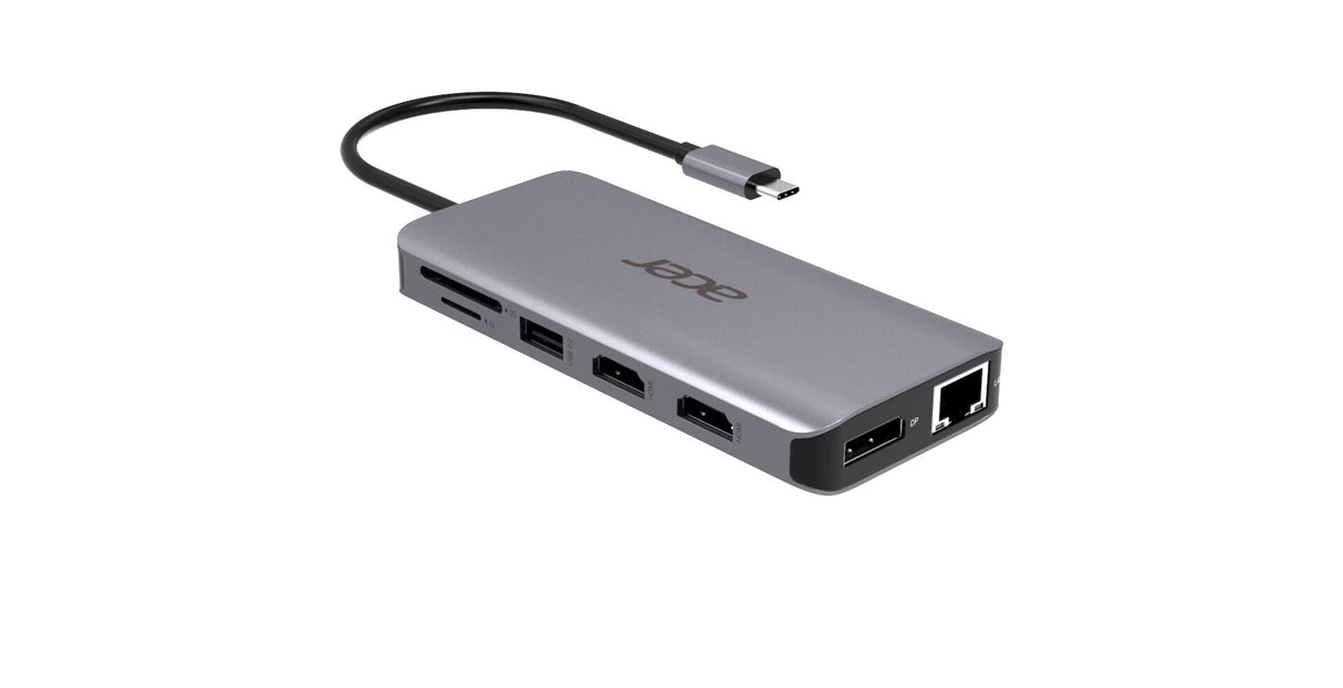 Acer 12-in-1 Type-C Dongle Ledningsført USB 3.2 Gen 1 (3.1 Gen 1) Type-C Sølv