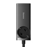 Baseus GaN3 Pro vægoplader / powerstrip 2xUSB + 2xUSB-C + AC, 100W (sort)