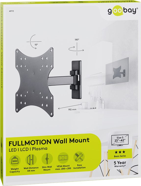 Basic TV Wall Mount Basic FULLMOTION (S) - 23-42