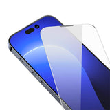 Baseus Crystal temperet glas støvsikker 0,3 mm til iPhone 14 Pro (2 stykker)