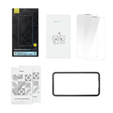 Baseus Crystal tempereret glas støvsikker 0,3 mm til iPhone 14 Pro Max (2 stykker)