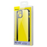 Baseus Glitter Transparent Case og tempereret glas sæt til iPhone 14 Plus (sort)