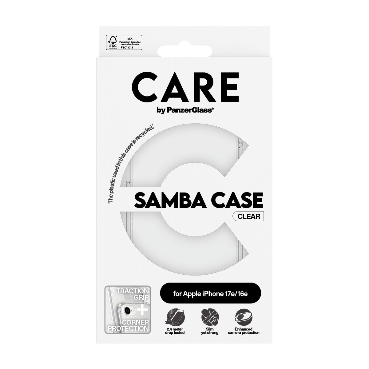 PanzerGlass CARE™ by ® Samba Case Transparent iPhone 17e | 16e