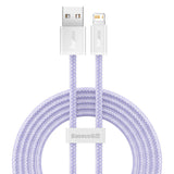 USB-kabel til Lightning Baseus Dynamic 2-serie, 2,4 A, 2 m (lila)