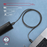 Axagon BUCM4X-CM10AB USB-kabel USB4 Gen 3x2 1 m USB C 40 Gbit/sek. 240 W Sort