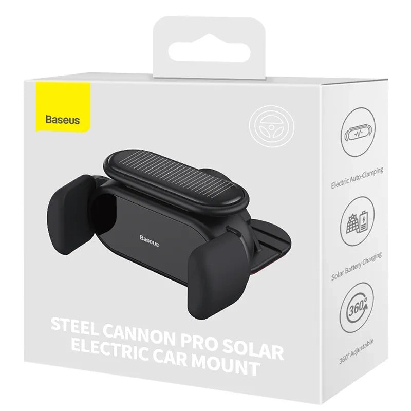 Solenergibiltelefonholder Baseus Steel Cannon Pro (sort)
