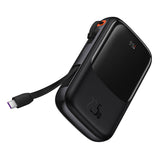 Powerbank Baseus Qpow PRO med kabel, 10000mAh, 22.5W (Sort)