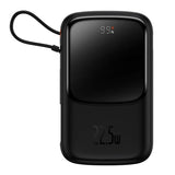 Powerbank Baseus Qpow PRO med kabel, 10000mAh, 22.5W (Sort)
