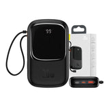 Powerbank Baseus Qpow PRO med Lightning-kabel, USB-C-port og USB 20000mAh, 20W (Sort)