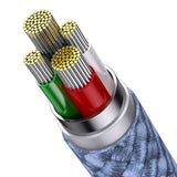 3in1 USB-kabel Baseus StarSpeed Series, USB-C + Micro + Lightning 3,5A, 1,2m (blå)