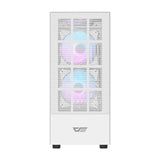 Darkflash A290 computer case (hvid) + 3 RGB fans