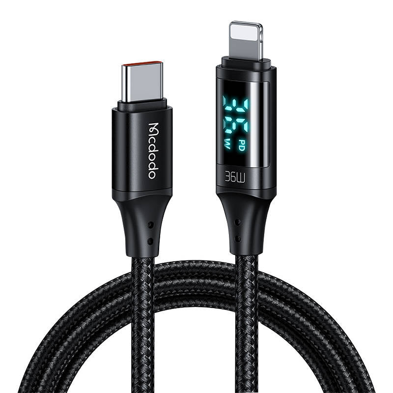 Kabel Mcdodo CA-1030 USB-C til Lightning, 36W, 1,2 m (sort)