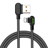 USB til Lightning-kabel, Mcdodo CA-4673, vinklet, 1,8 m (sort)
