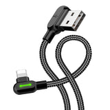 USB til Lightning-kabel, Mcdodo CA-4673, vinklet, 1,8 m (sort)