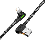USB til Lightning-kabel, Mcdodo CA-4673, vinklet, 1,8 m (sort)