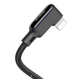 USB til Lightning-kabel, Mcdodo CA-7300, vinklet, 1,8 m (sort)