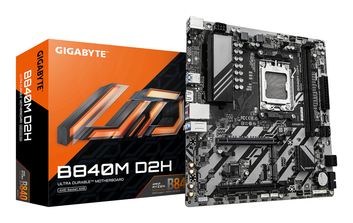 GIGABYTE B840M D2H bundkort AMD B840 Sokkel AM5 micro ATX