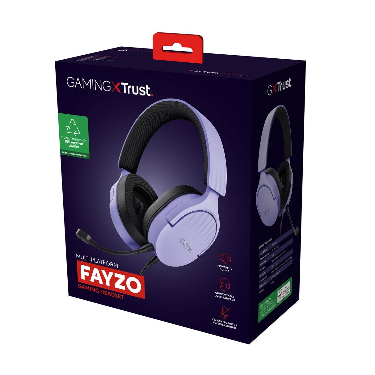 Trust GXT489P Fayzo multiplatform 302410 headset lilla