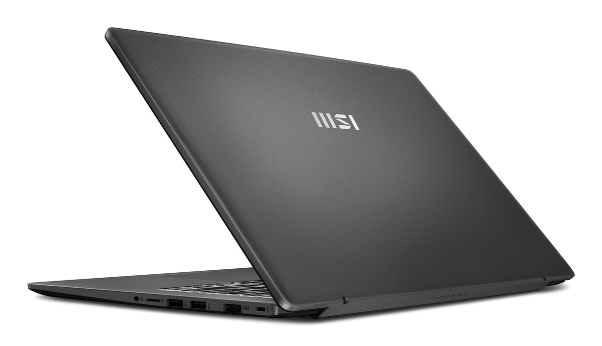 MSI Modern 14 F1MG-867NL Intel Core 7 150U Laptop 35,6 cm (14") Fuld HD 16 GB DDR4-SDRAM 512 GB SSD Wi-Fi 6E (802.11ax) Windows 11 Home Grå