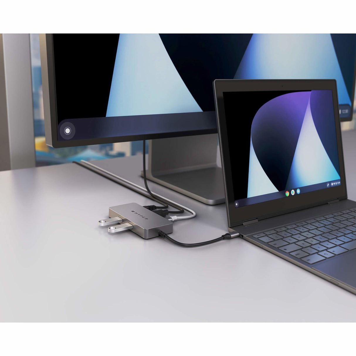 HYPER HDMB2 dockingstation USB 3.2 Gen 1 (3.1 Gen 1) Type-C Rustfrit stål