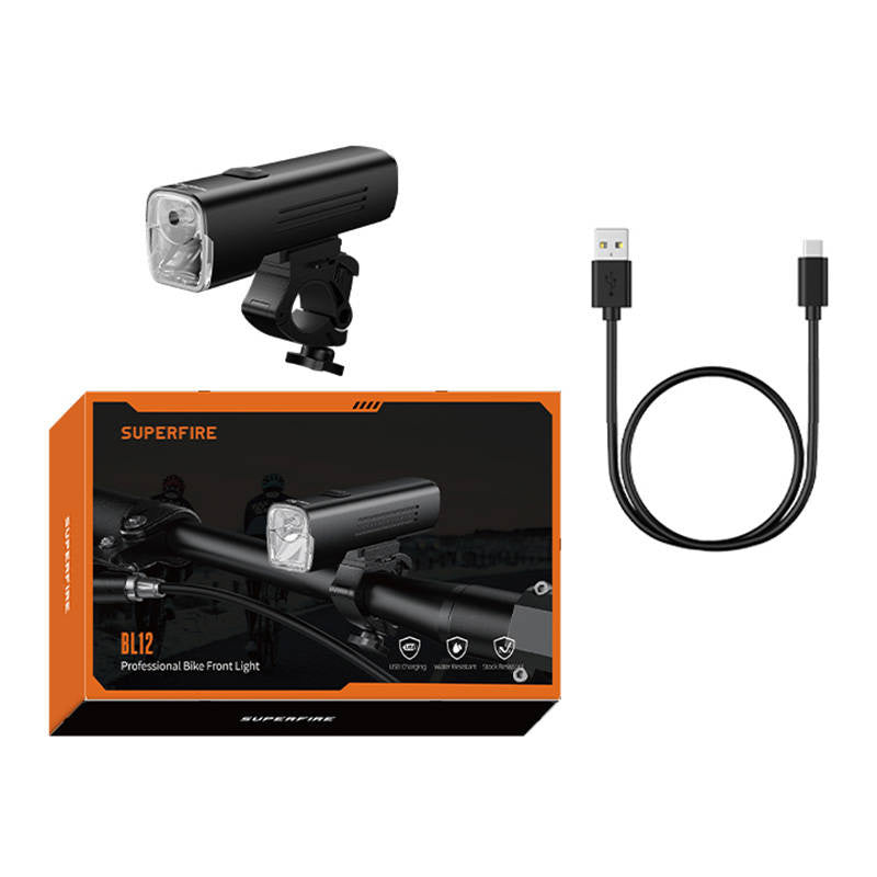 Superfire BL12 cykel lys, 4800 mAh, USB, 2 tilstande