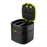 TELESIN Hurtig opladningskasse + 2 batteri til GoPro Hero 9/10/11/12 GP-FCK-B11