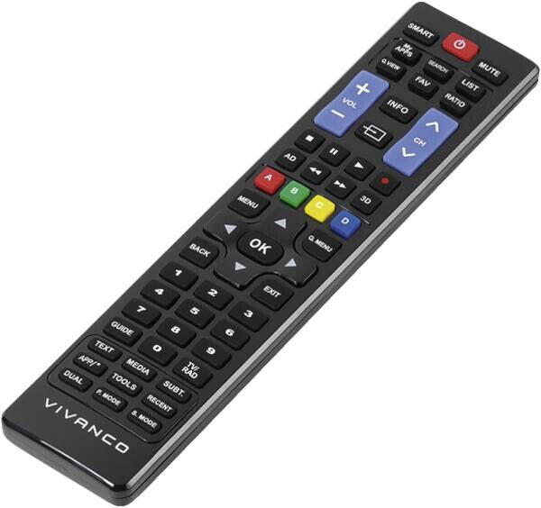 Vivanco VVREMOTESAM fjernbetjening IR trådløs TV Tryk på knapper