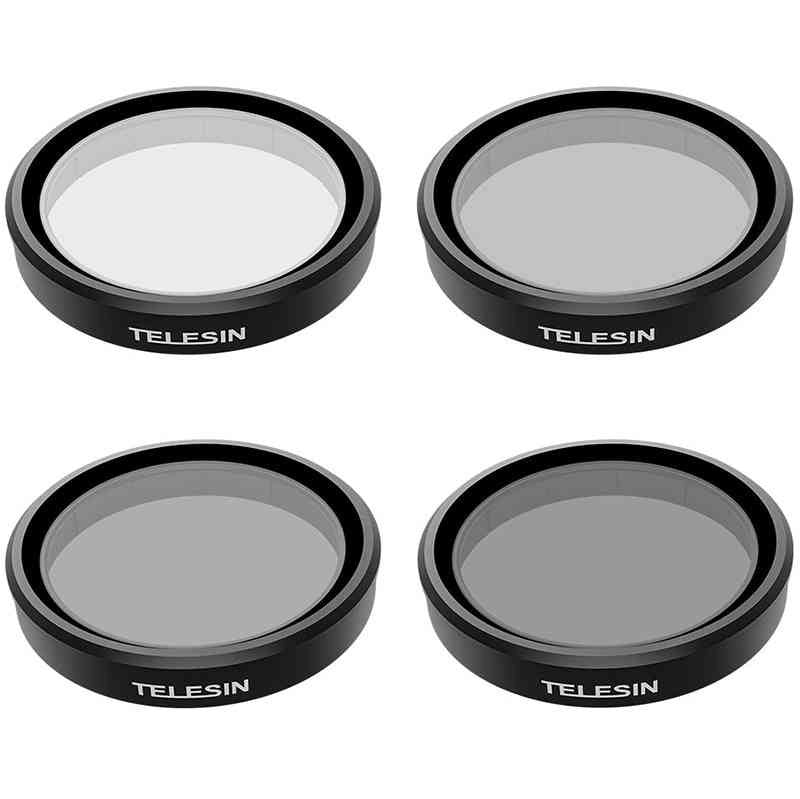 Sæt af 4 TELESIN CPL/ND8/ND16/ND32 filtre til DJI Osmo Action 3 / 4 / 5