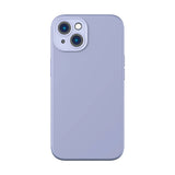 Baseus flydende silica gel case til iPhone 14 Plus (lavendel) + hærdet glas + rengøring kit