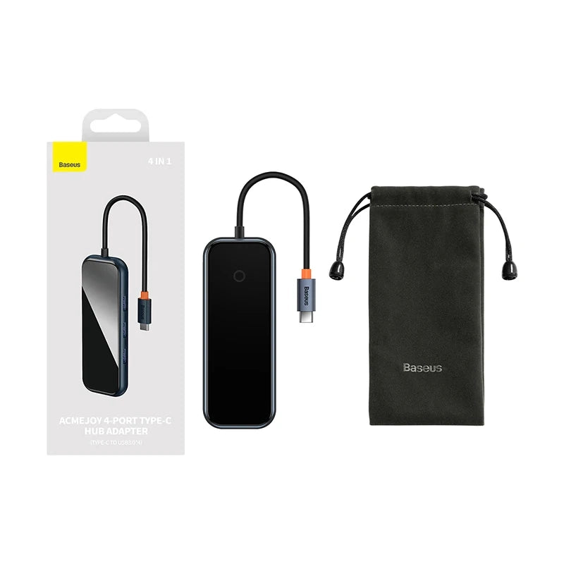 Adapter 4w1 Baseus Hub USB-C til 4xUSB 3.0 (Dark Grey)