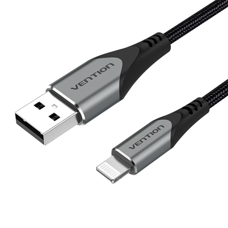 Kabel USB 2.0 til Lightning, Vention LABHF 2.4A 1m (grå)