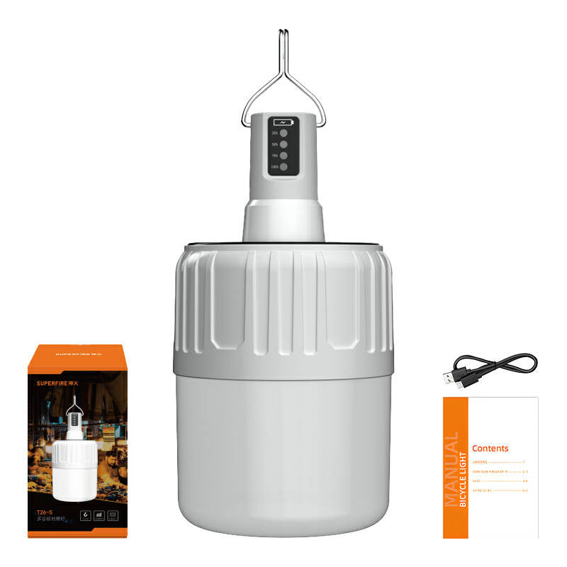 Superfire T26-S campinglampe, 500 lm, solenergi, 18W, 3 tilstande