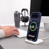 Tech Protect Magpeak Magsafe Cc Iphone 17 Pro / 18 Pro Mat Dyb Blå