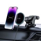 Tech Protect A2 Magnetisk Magsafe Dash Trådløs Opladder Til Bilholder 15 W Sort