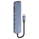 Savio AK-82 interface hub USB Type-C 5000 Mbit/s Sort