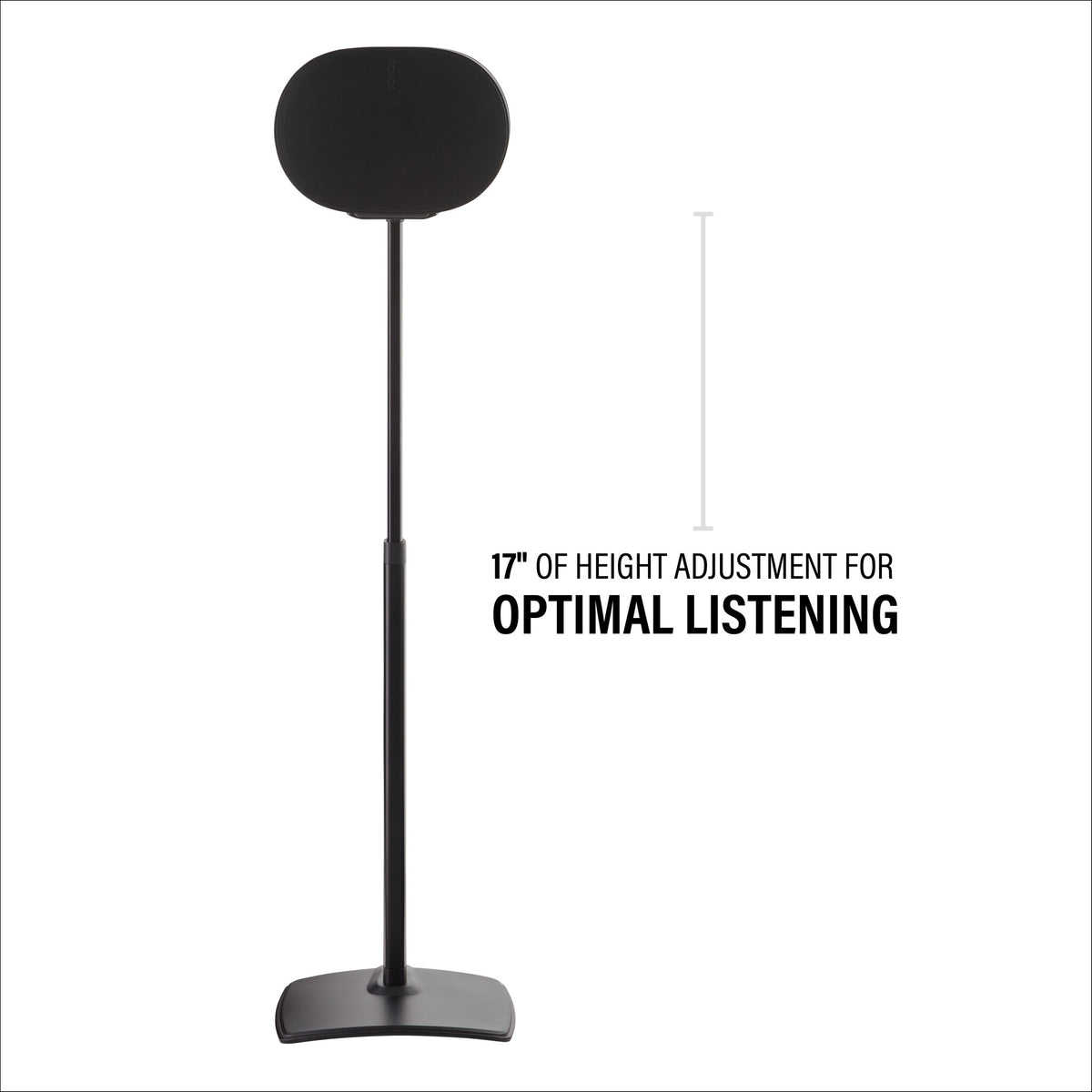 SANUS WSSE3A2-B2 - ADJUSTABLE SPEAKER STAND SONOS ERA 300 - PAIR - BLACK