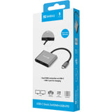 Sandberg 136-44 USB grafisk adapter Grå