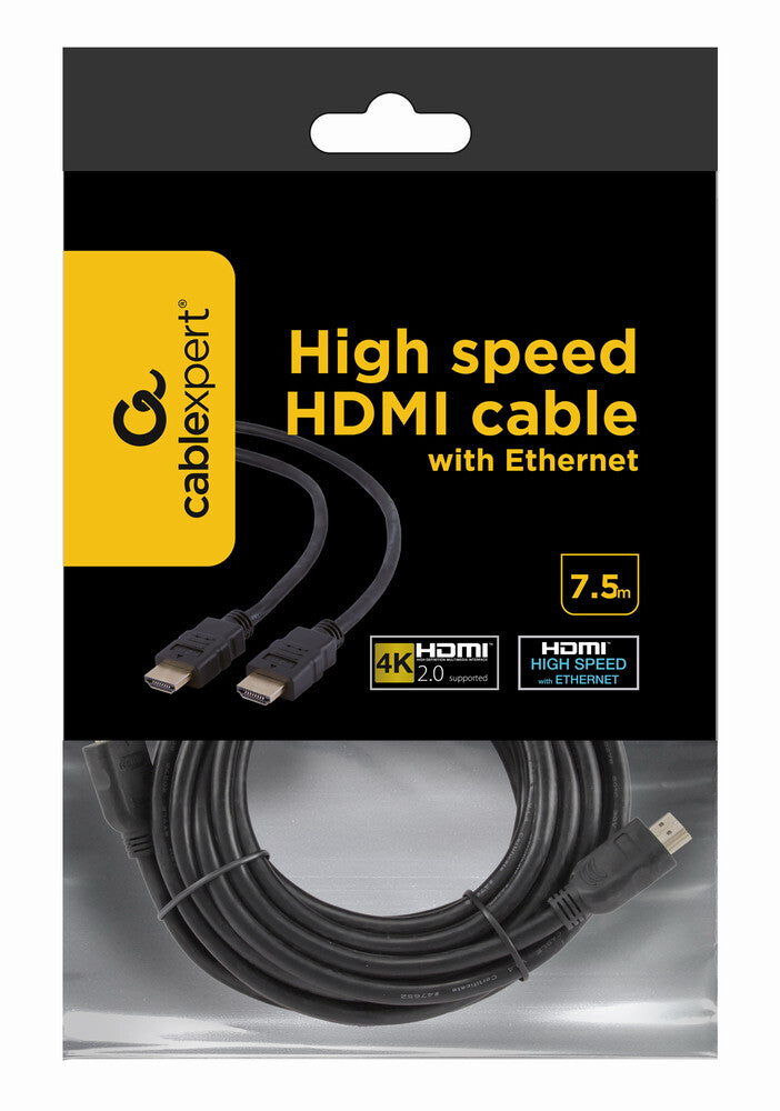 Gembird 7.5m HDMI M/M HDMI-kabel 7,5 m HDMI Type A (Standard) Sort