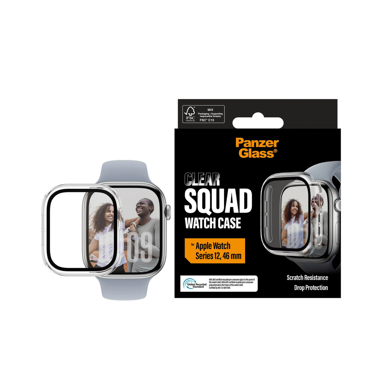 PanzerGlass Squad Watch Case Transparent Apple Watch Series 12 - 46mm