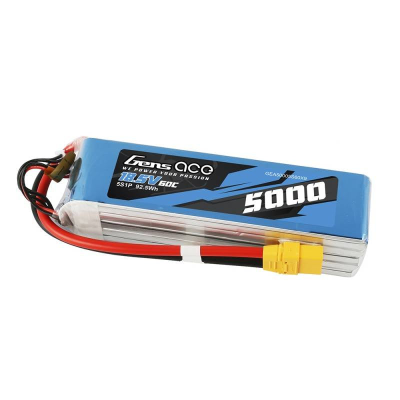 Batteri LiPo Gens Ace Bashing 5000mAh 18.5V 60C 5S1P - XT90