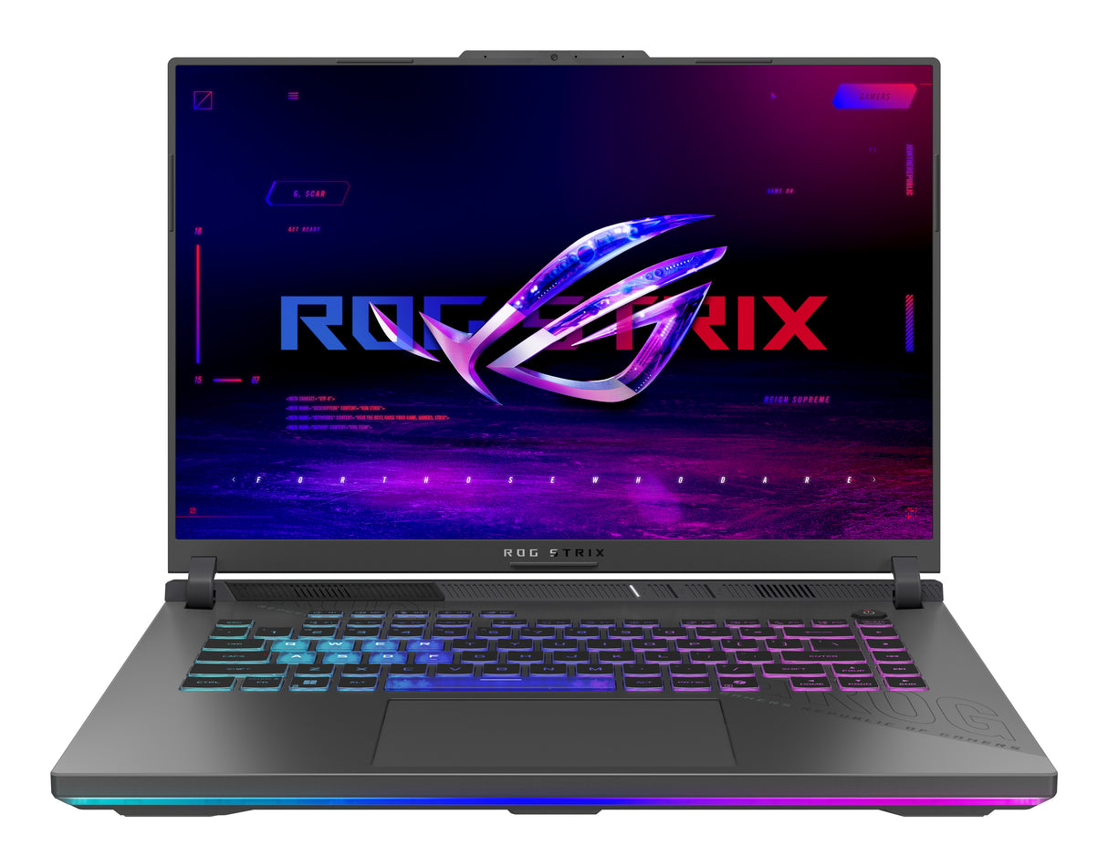 ASUS ROG Strix G16 G614PR-RV092W AMD Ryzen™ 9 8940HX Laptop 40,6 cm (16") WUXGA 16 GB DDR5-SDRAM 1 TB SSD NVIDIA GeForce RTX 5070 Ti Wi-Fi 6E (802.11ax) Windows 11 Home Sort, Grå