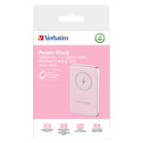 Verbatim Charge 'n' Go Lithium polymer (LiPo) 10000 mAh Trådløs opladning Lyserød